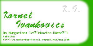 kornel ivankovics business card